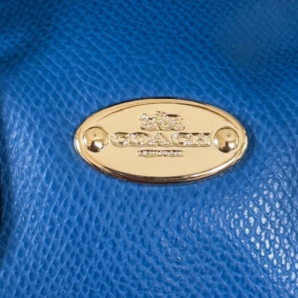COACH BABY BENNETT SATCHEL CROSSBODY BAG Blue Leather - Picture 10 of 16